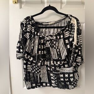 Chic Monochrome Women's Blouse